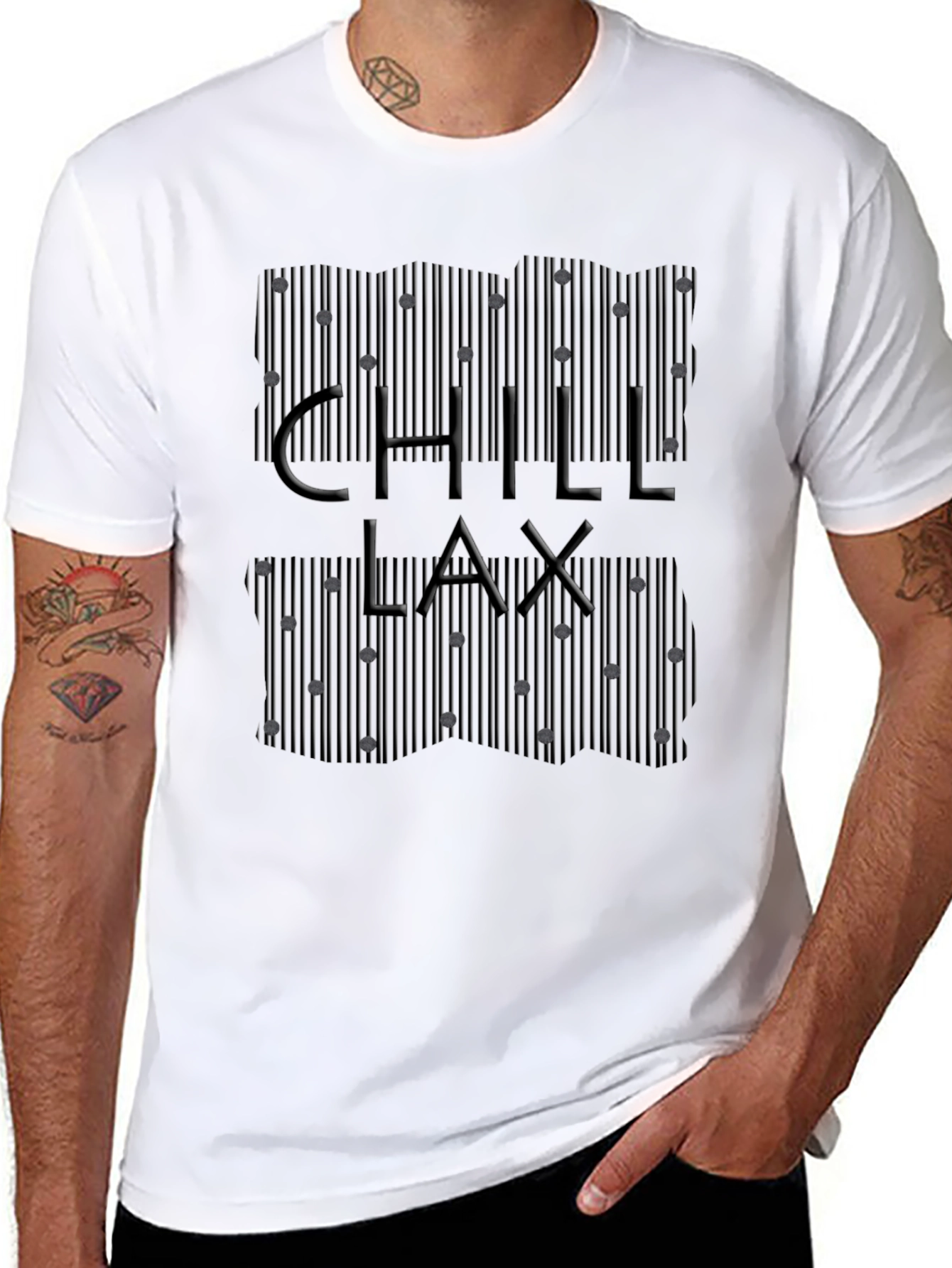 Chill Lax T-Shirt - Modern Striped Design