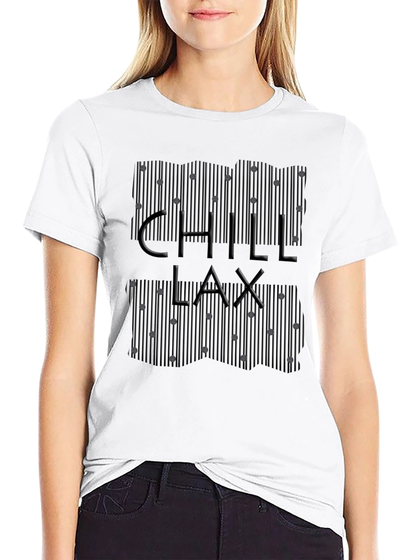 Chill Lax T-Shirt - Modern Striped Design