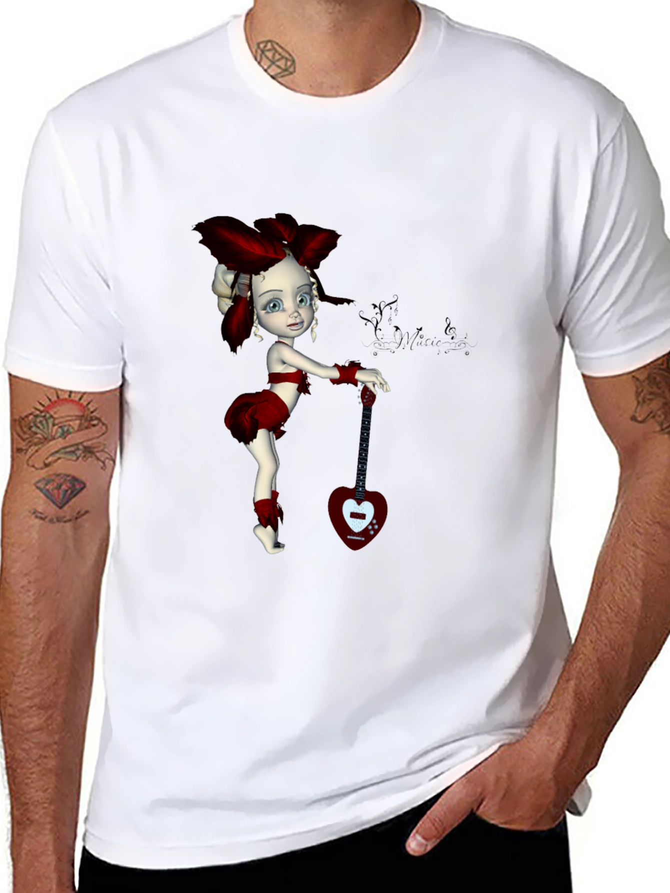 Whimsical Pixie Guitar T-Shirt