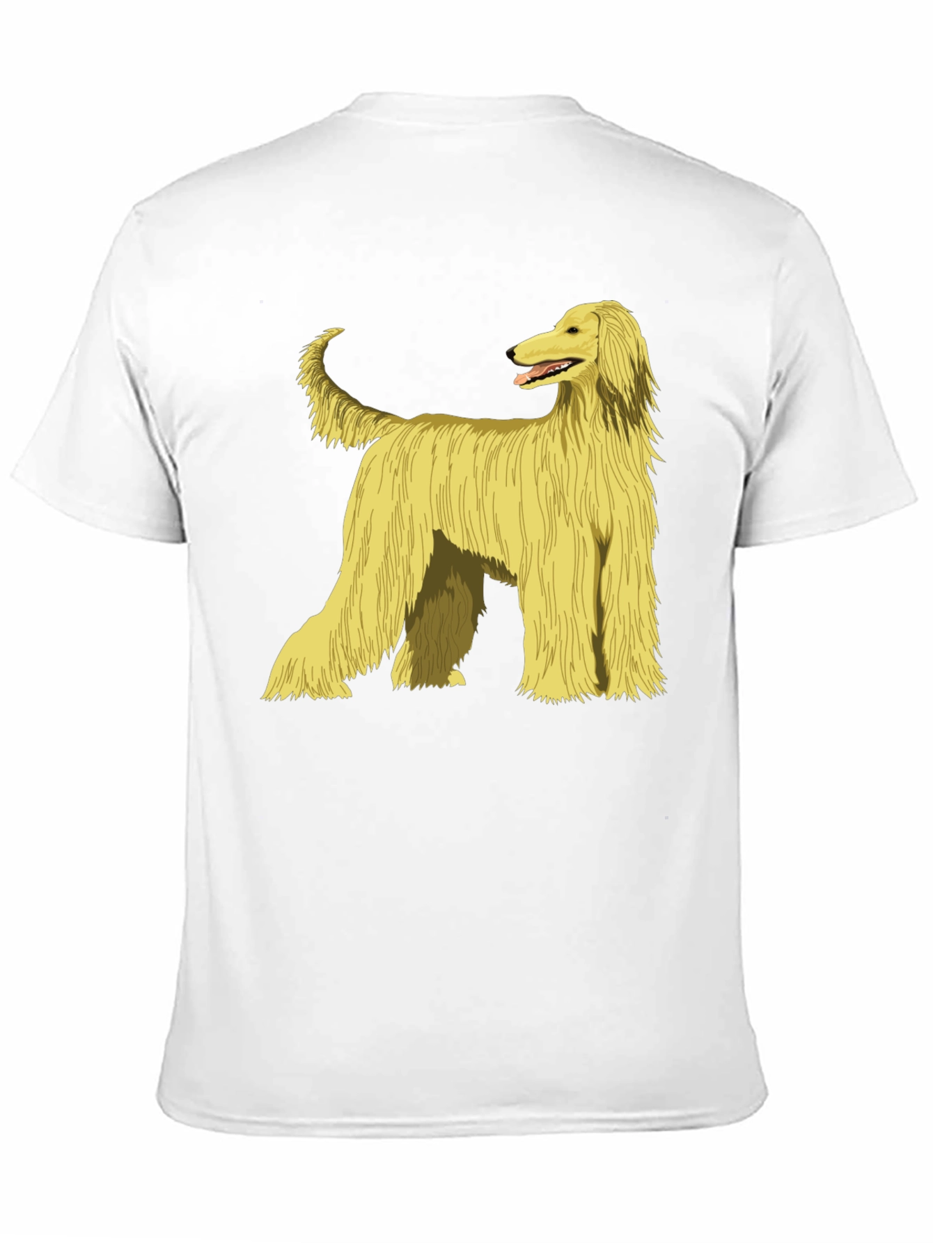 Afghan Hound Dog Graphic Print T-Shirt