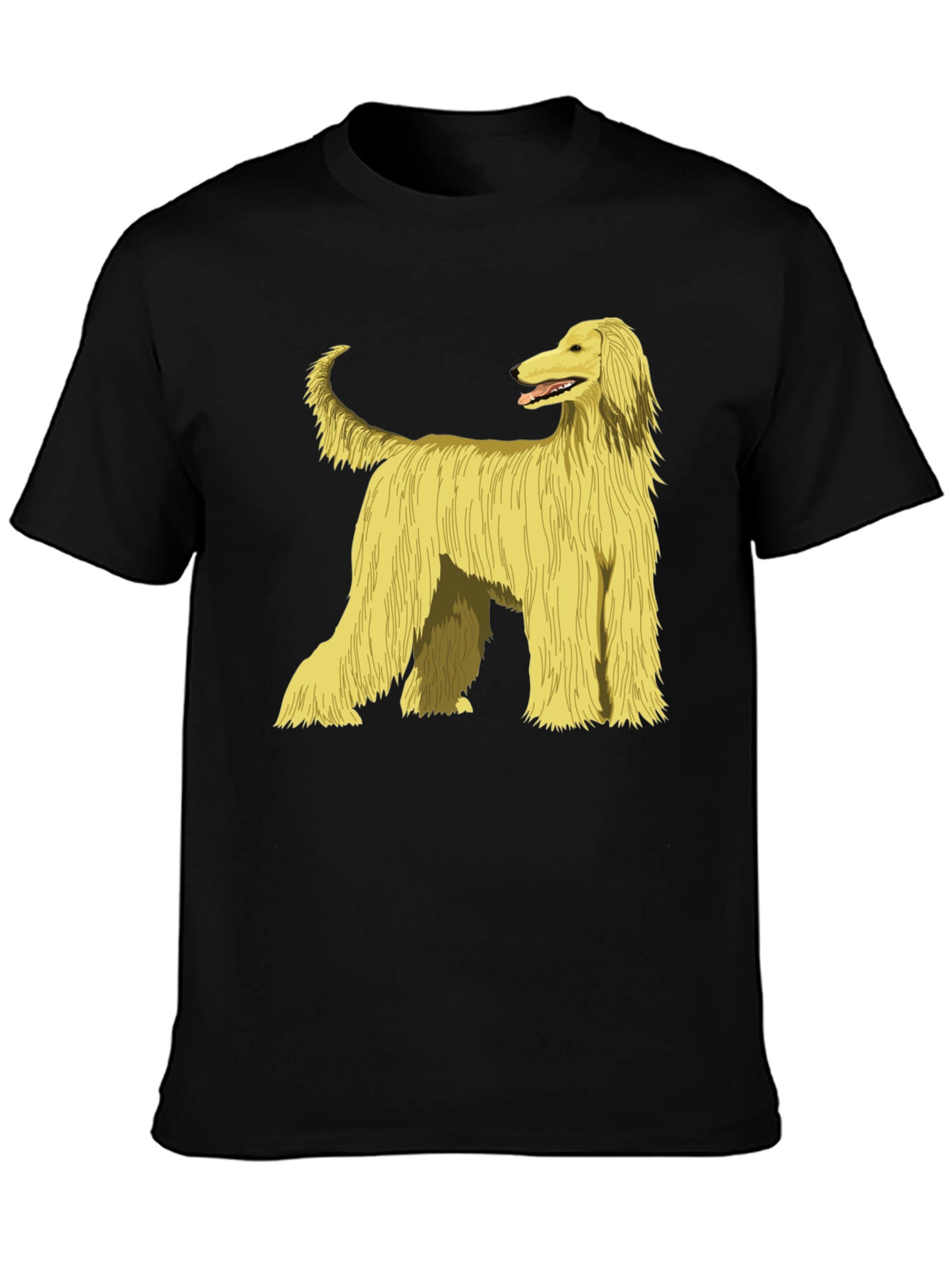 Afghan Hound Dog Graphic Print T-Shirt