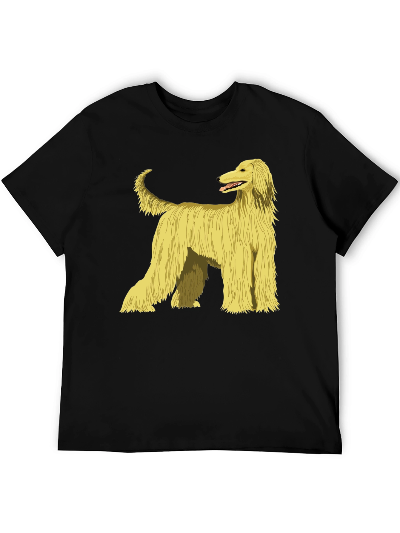 Afghan Hound Dog Graphic Print T-Shirt