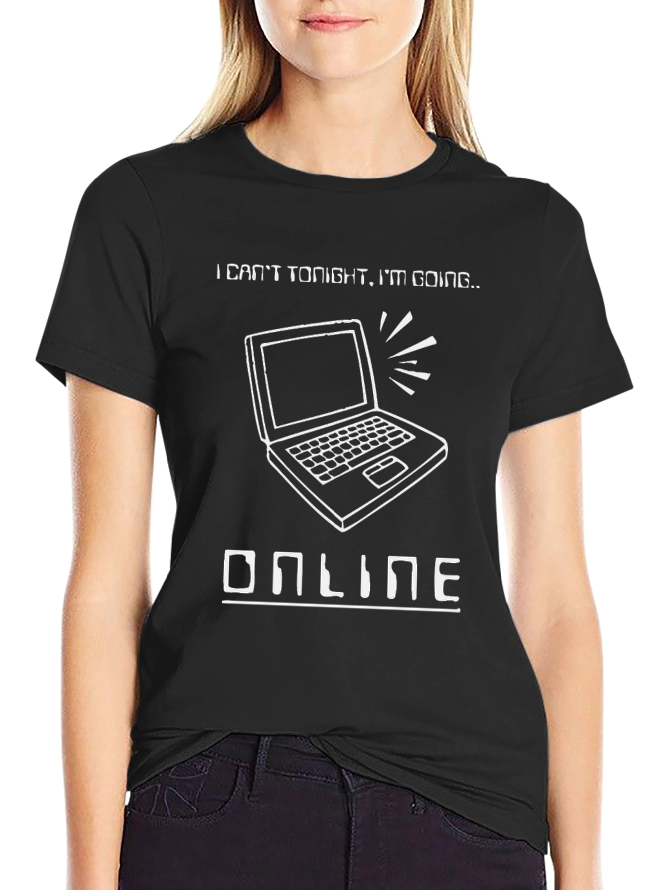 Funny Going Online Graphic Novelty T-Shirt