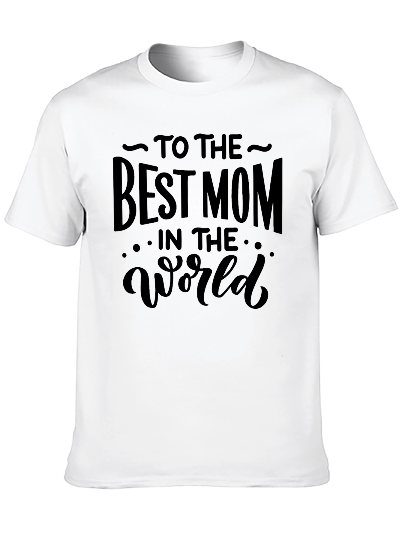 Best Mom in the World Black Graphic Tee
