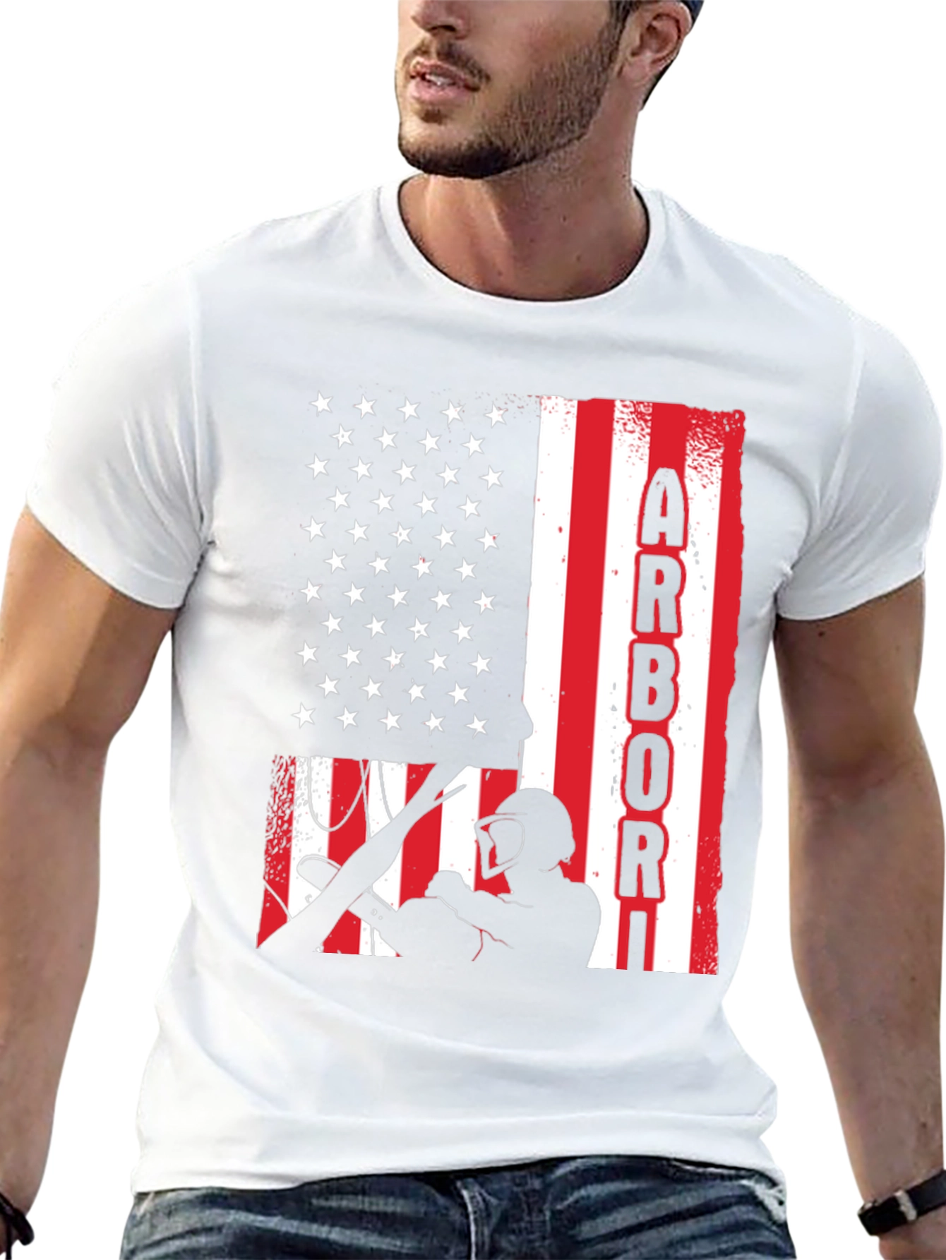 Arbori Flag Graphic Tee - Black Cotton Blend