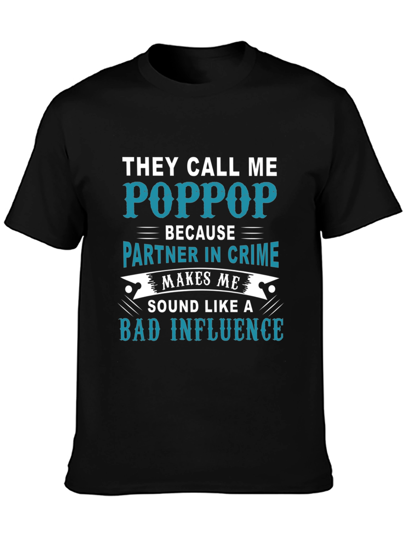PopPop Partner in Crime T-Shirt - Funny Grandfather Tee