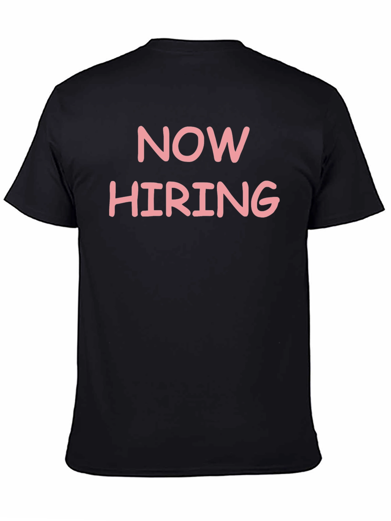 Now Hiring Graphic T-Shirt - Black Casual Tee