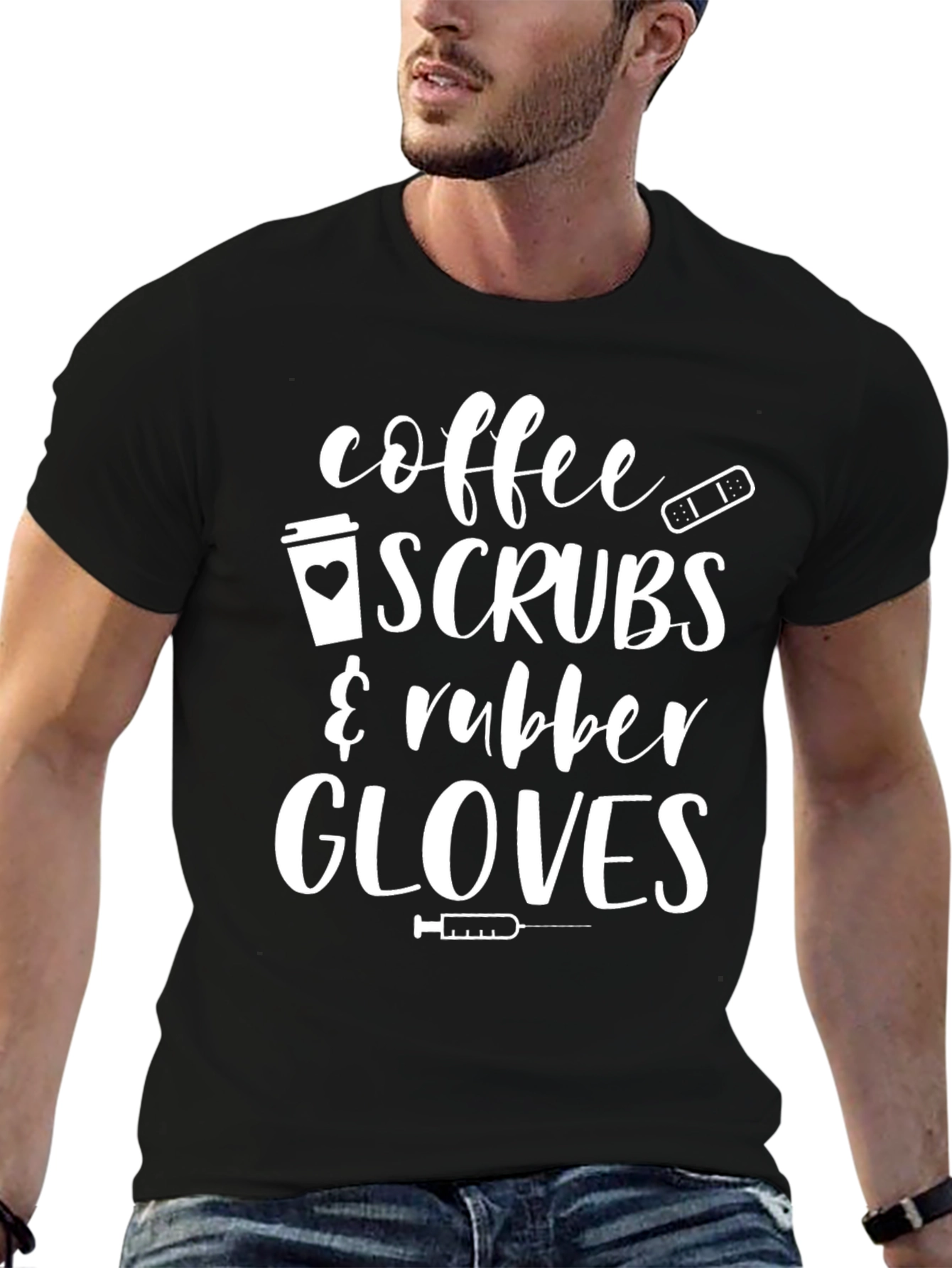Coffee Scrubs & Rubber Gloves Graphic T-Shirt
