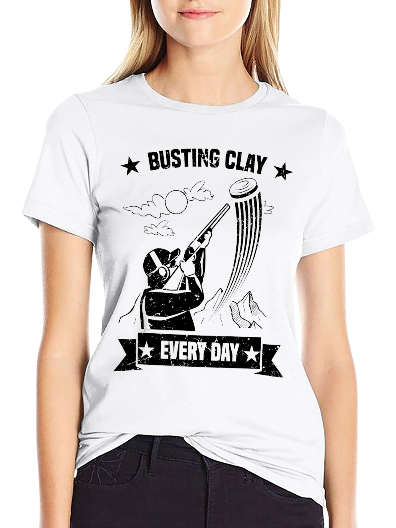 Busting Clay Every Day Graphic Tee - Black