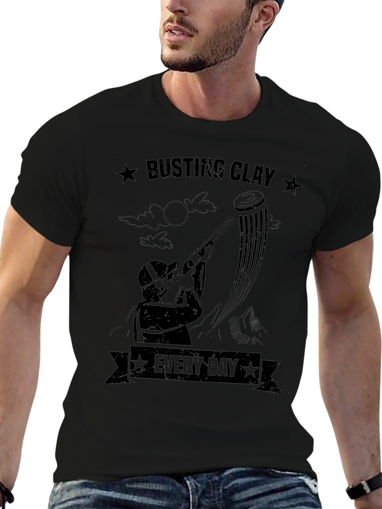 Busting Clay Every Day Graphic Tee - Black