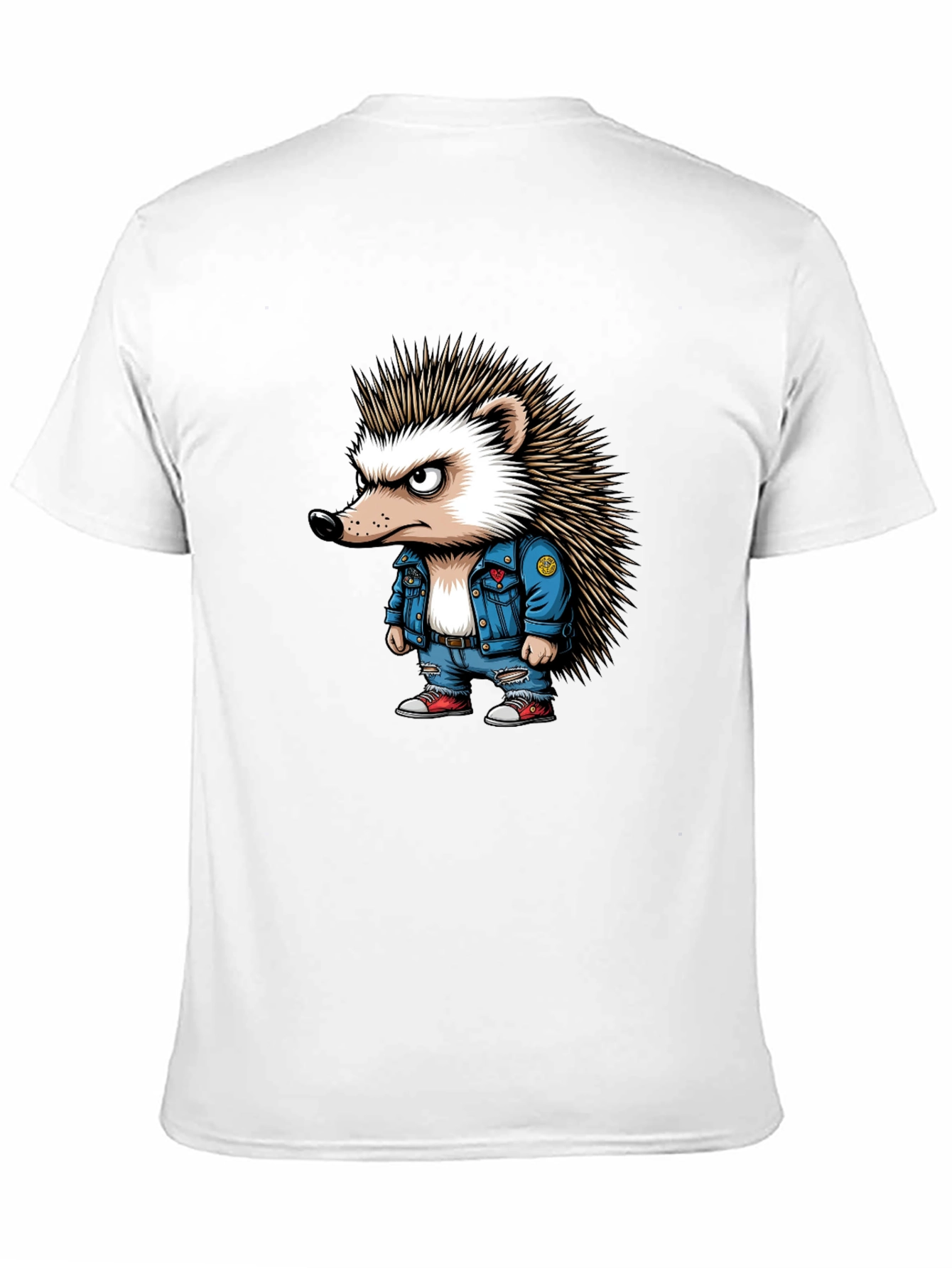 Cool Hedgehog Graphic Tee - Black Unisex T-Shirt