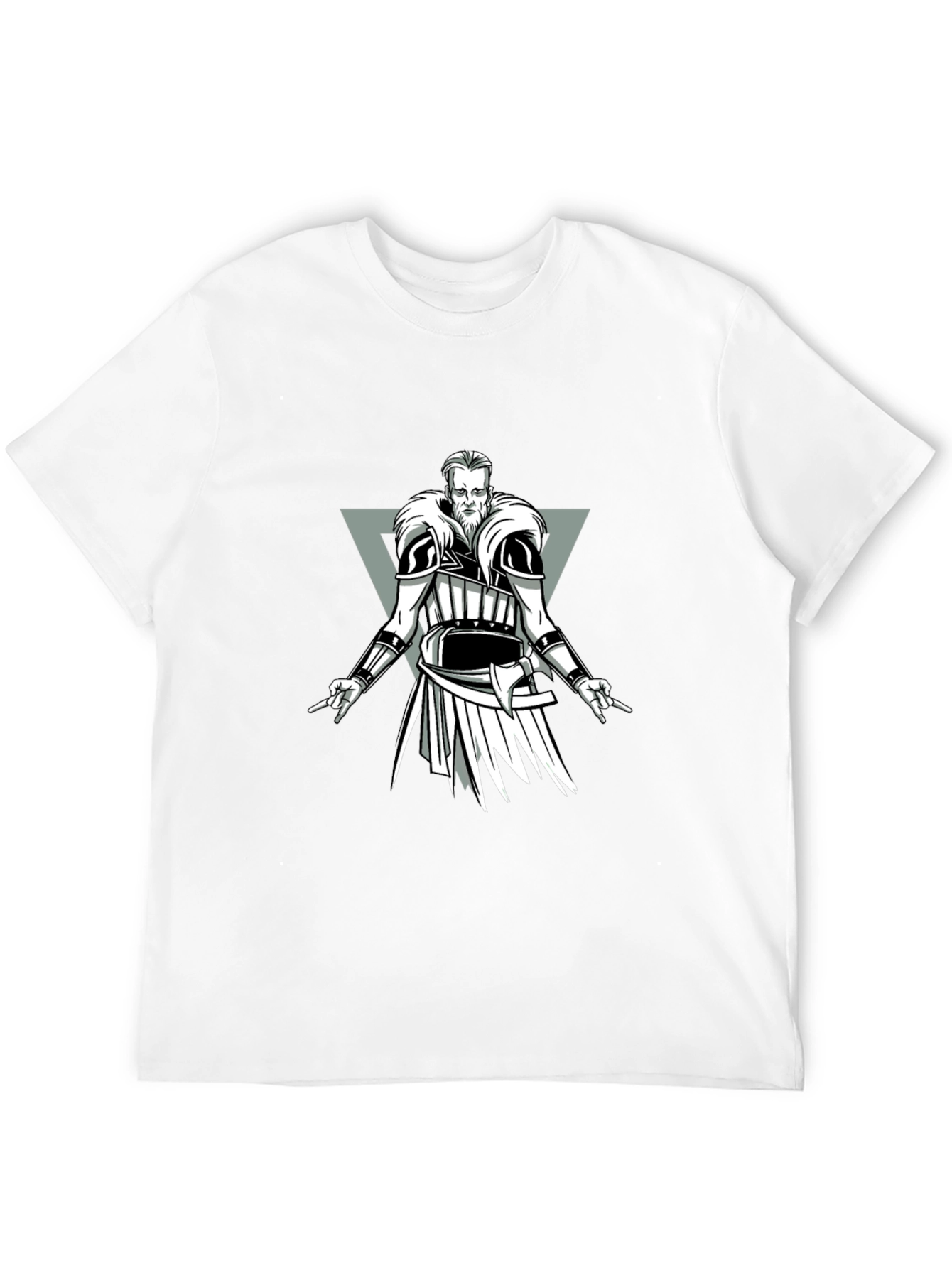 Viking Warrior Graphic Black T-Shirt