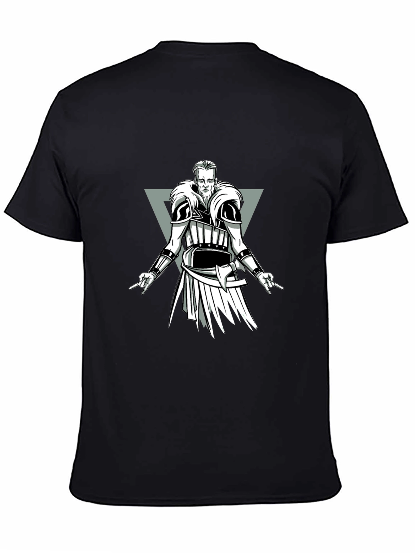 Viking Warrior Graphic Black T-Shirt