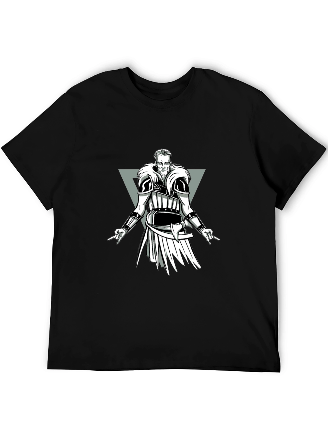 Viking Warrior Graphic Black T-Shirt
