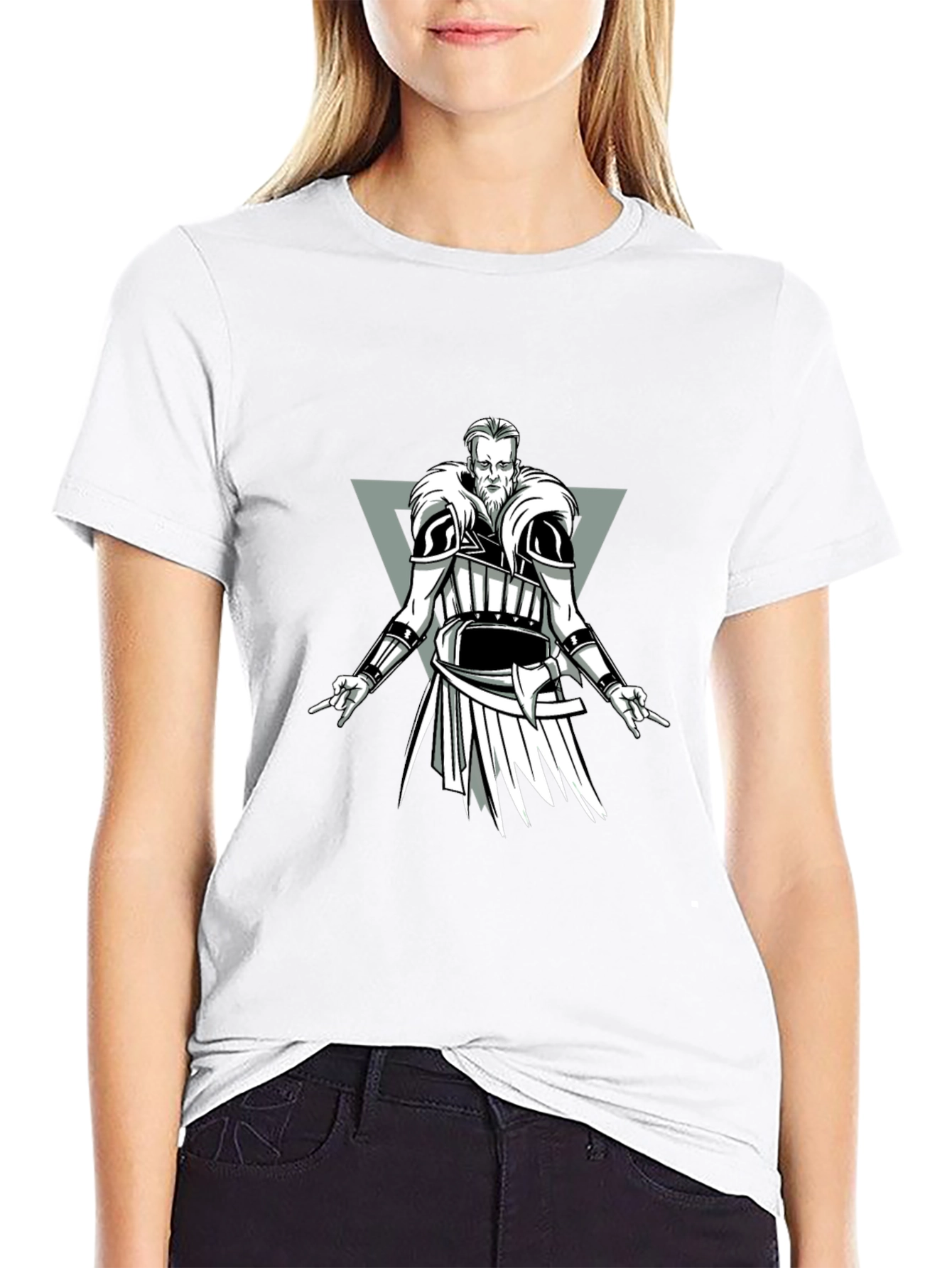 Viking Warrior Graphic Black T-Shirt