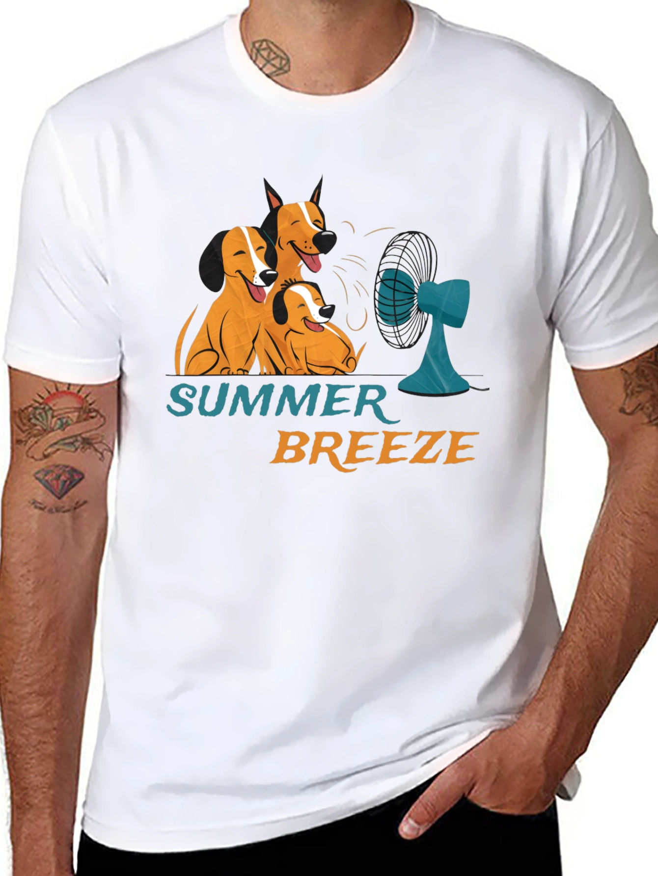 Summer Breeze Dog Graphic T-Shirt