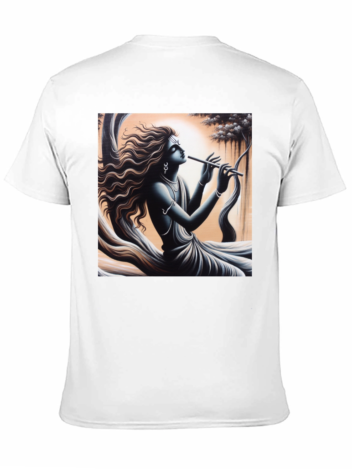 Krishna Flute Graphic Tee - Black
