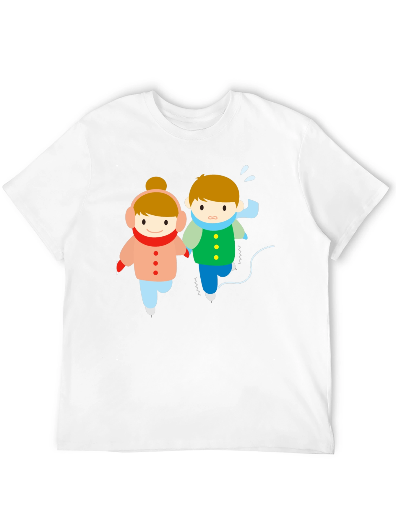Cute Cartoon Ice Skating T-Shirt