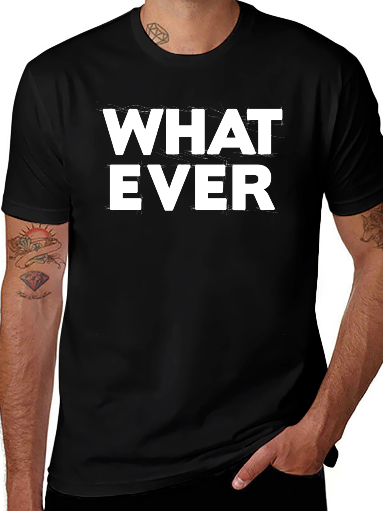 Whatever Graphic Print Crew Neck T-Shirt