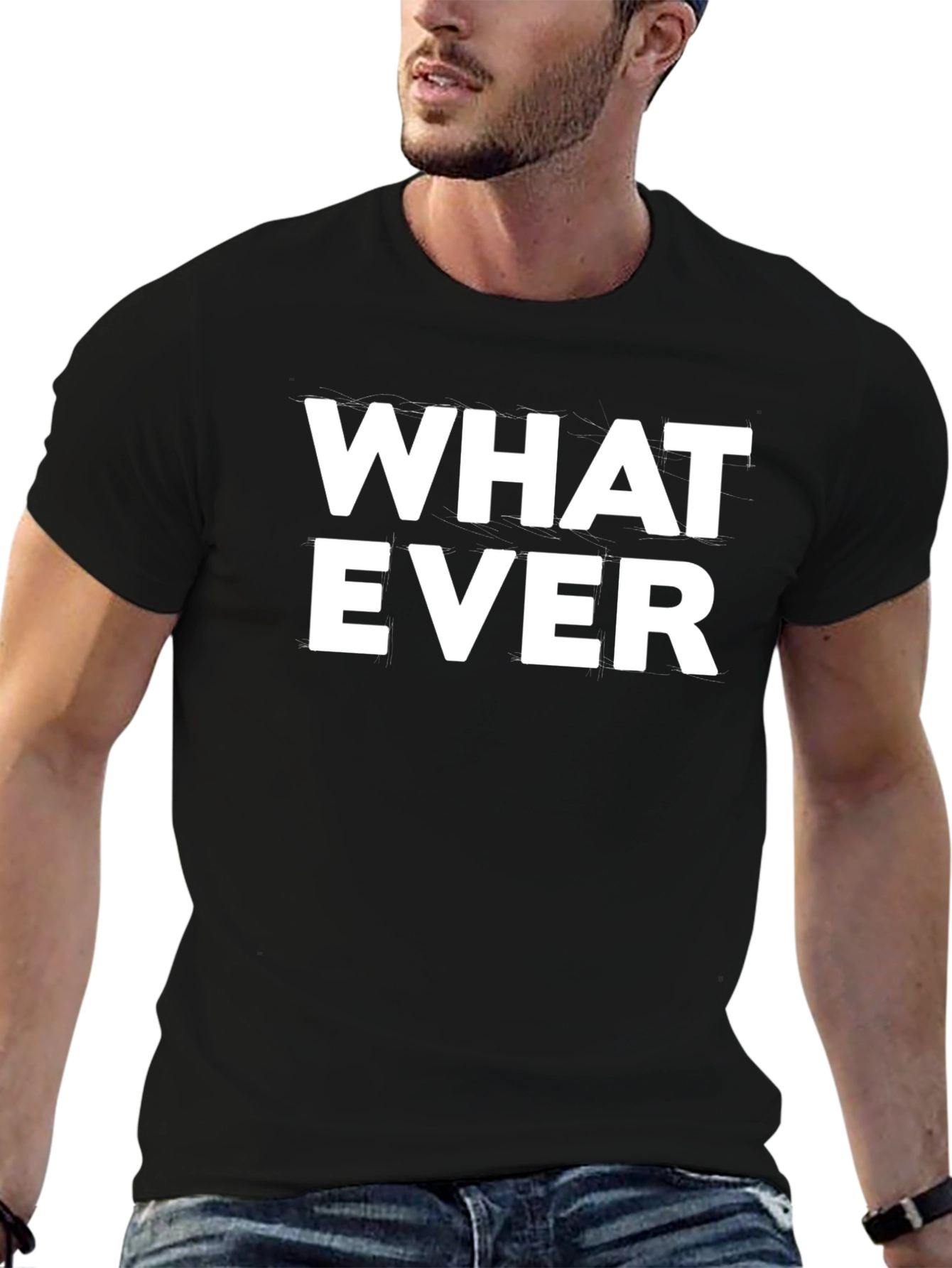 Whatever Graphic Print Crew Neck T-Shirt