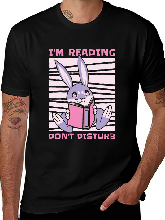 Reading Bunny Graphic T-Shirt - Dont Disturb