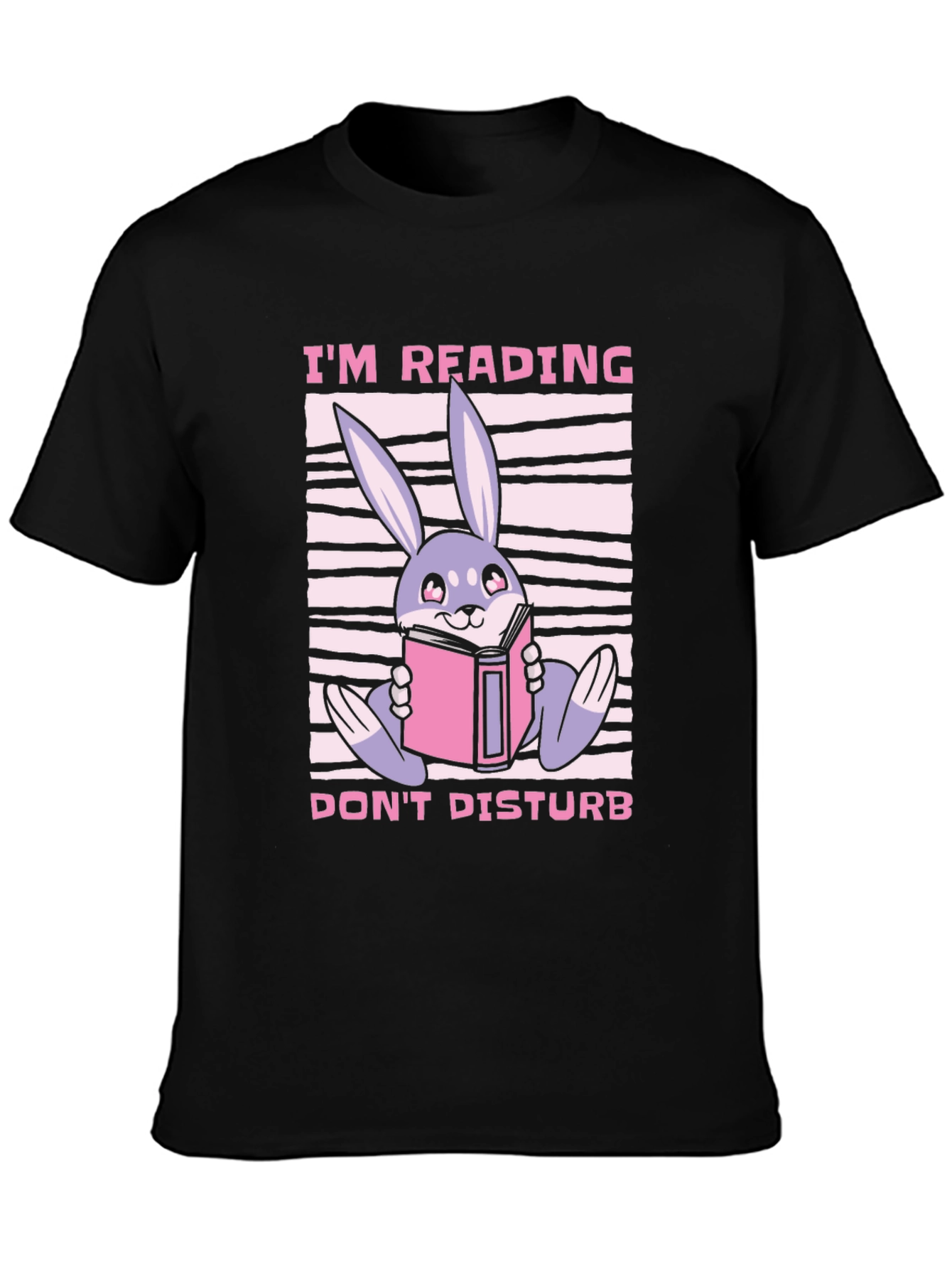 Reading Bunny Graphic T-Shirt - Dont Disturb