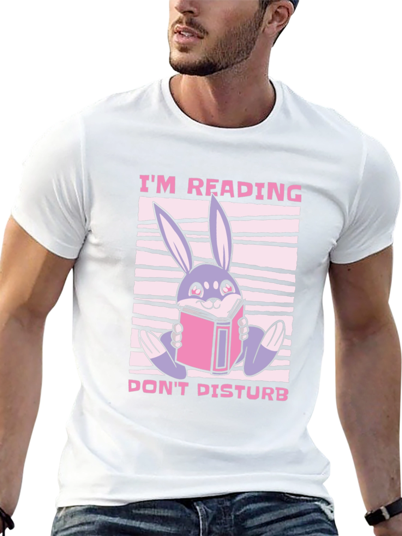 Reading Bunny Graphic T-Shirt - Dont Disturb