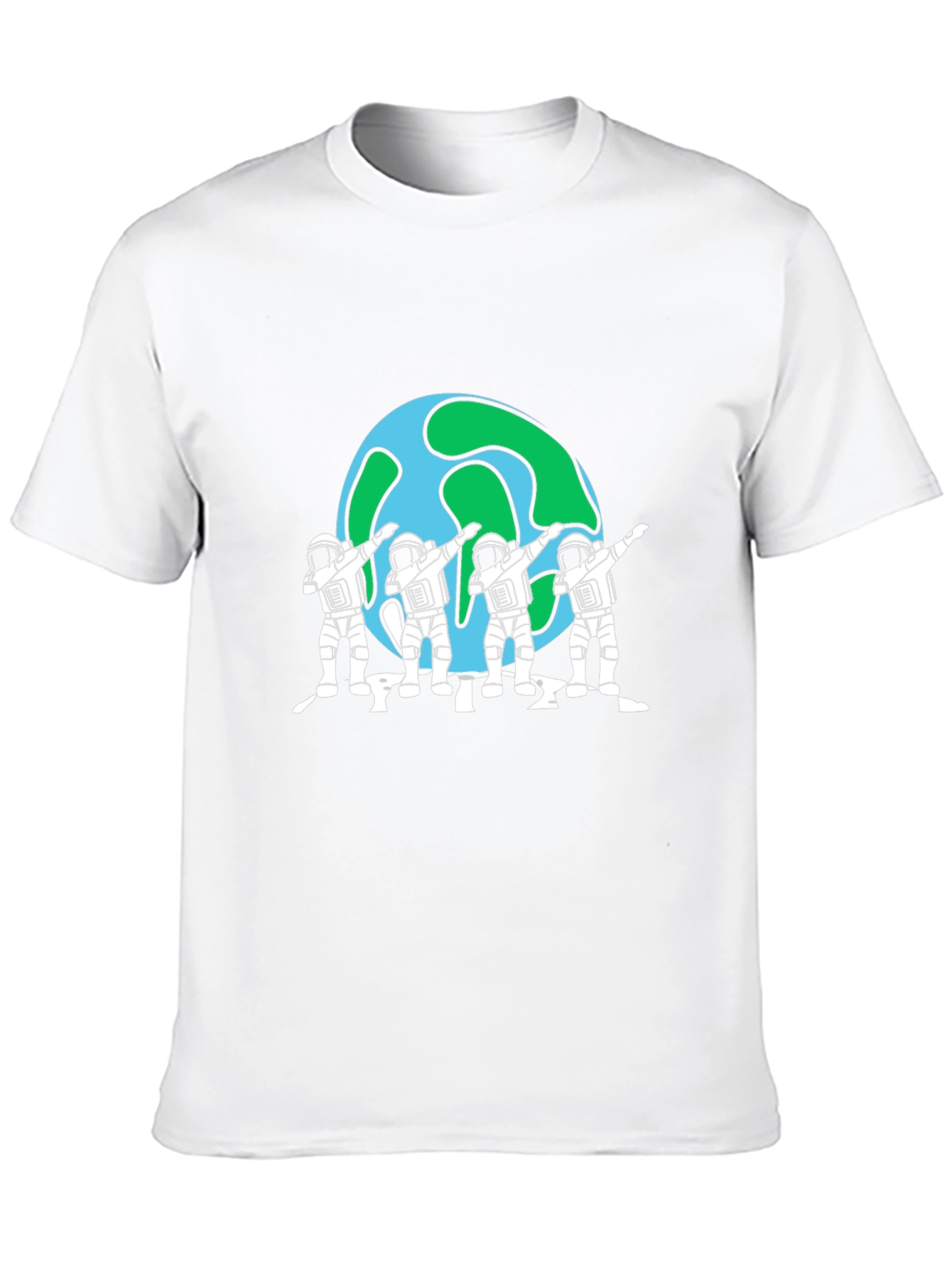 Astronaut Dab Earth Graphic T-Shirt