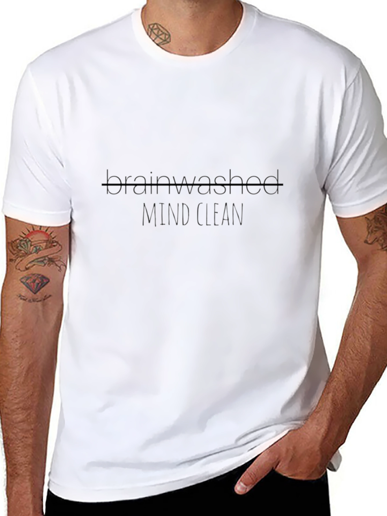 Black Graphic Tee - Overwashed Michigan