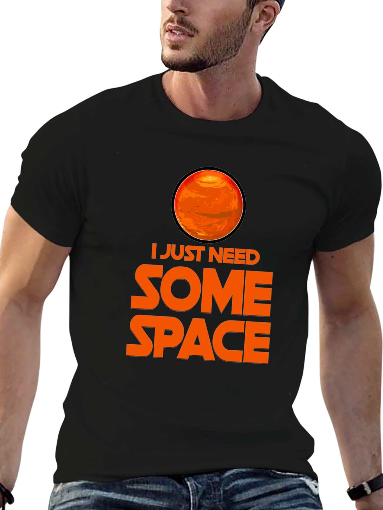 I Just Need Some Space Graphic Tee - Black