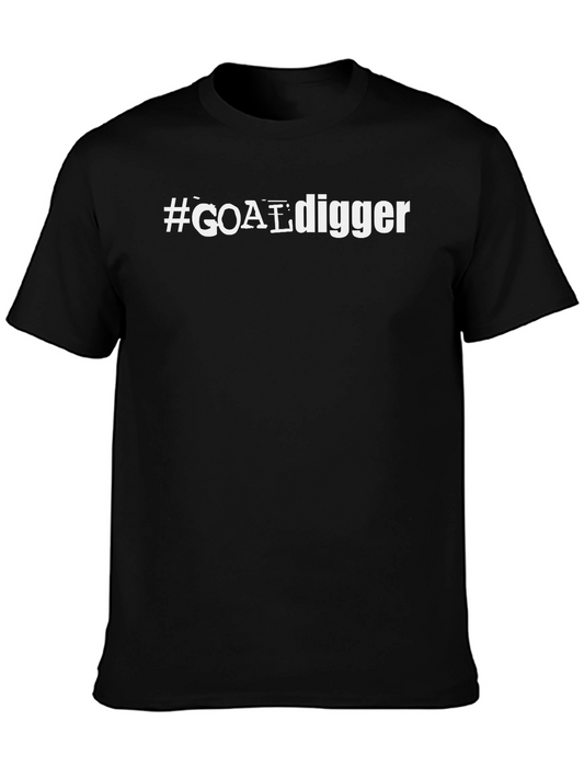 #GOALdigger Graphic Tee - Stylish Black T-Shirt for Men