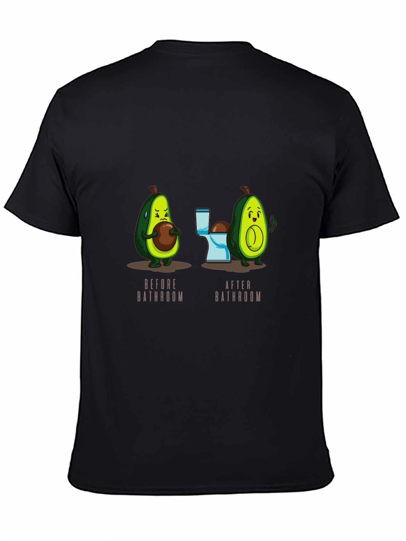 Avocado Bathroom Humor Black T-Shirt
