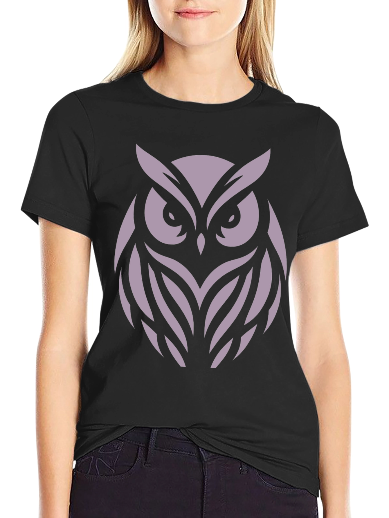 Owl Graphic Black T-Shirt