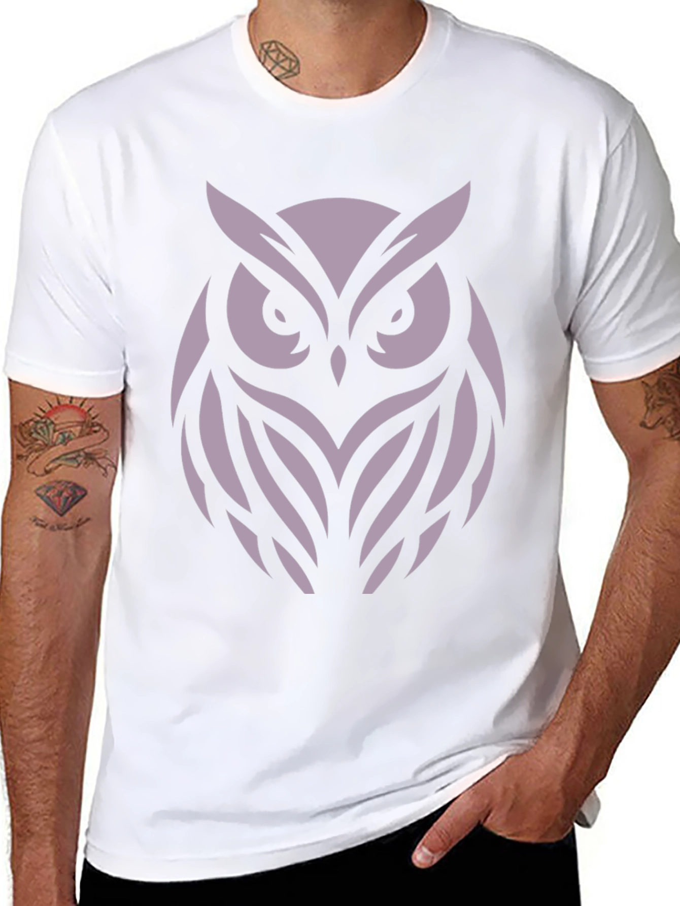 Owl Graphic Black T-Shirt