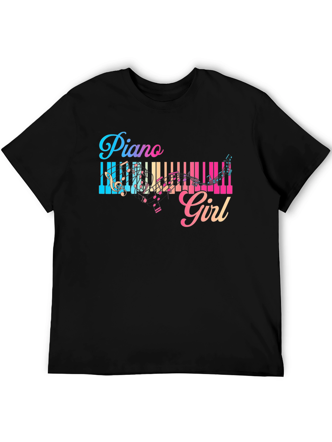 Piano Girl T-Shirt - Music Lover Tee