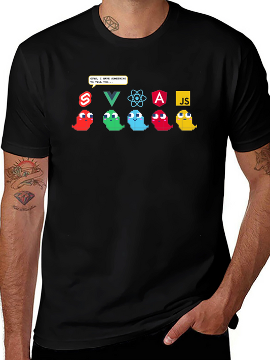Developer Humor Tee - Programming Language Ghosts