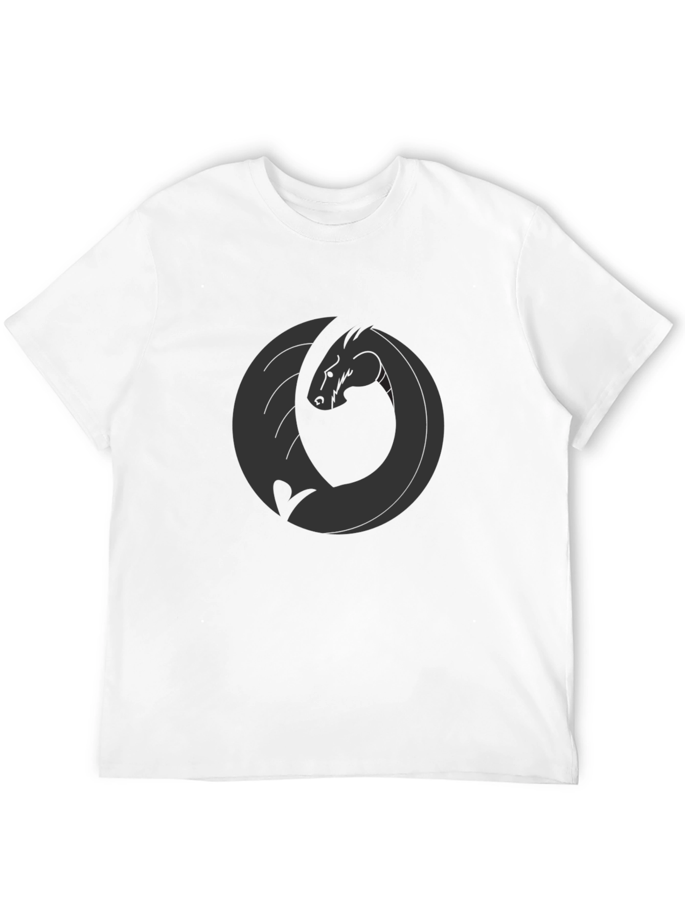 Dragon Emblem Graphic Tee - Black