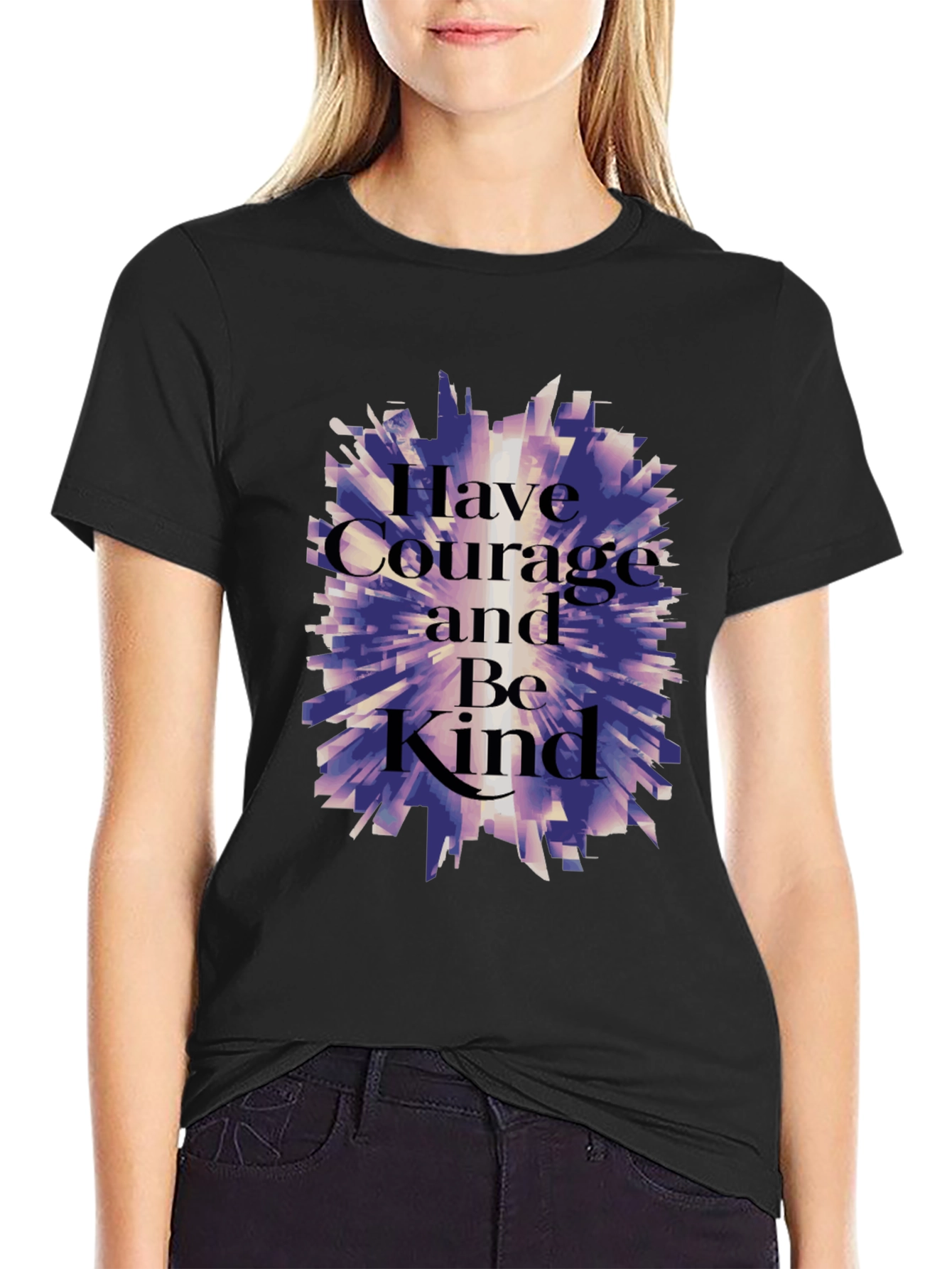 Courage and Kindness Graphic T-Shirt - Black
