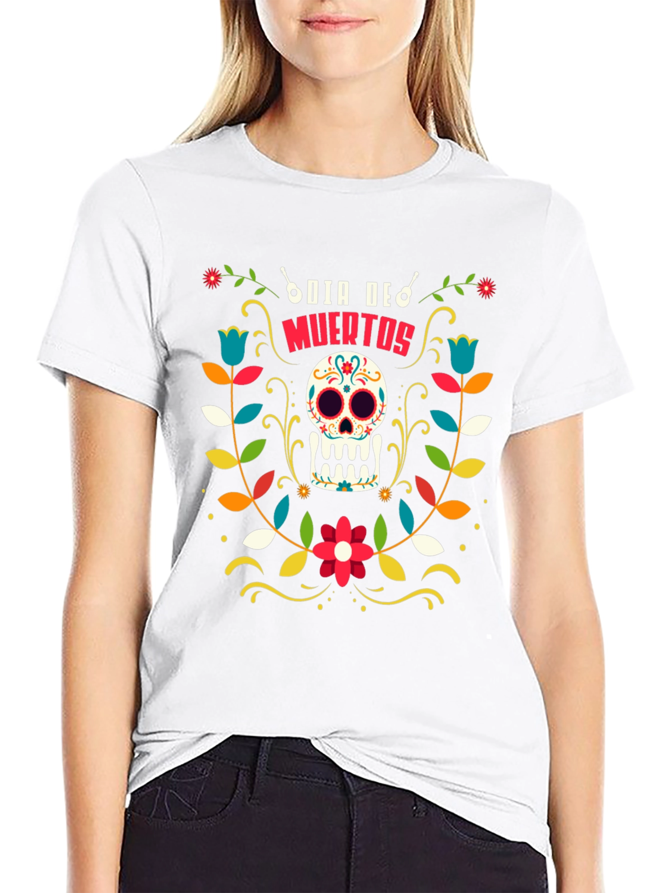 Day of the Dead Sugar Skull Graphic T-Shirt
