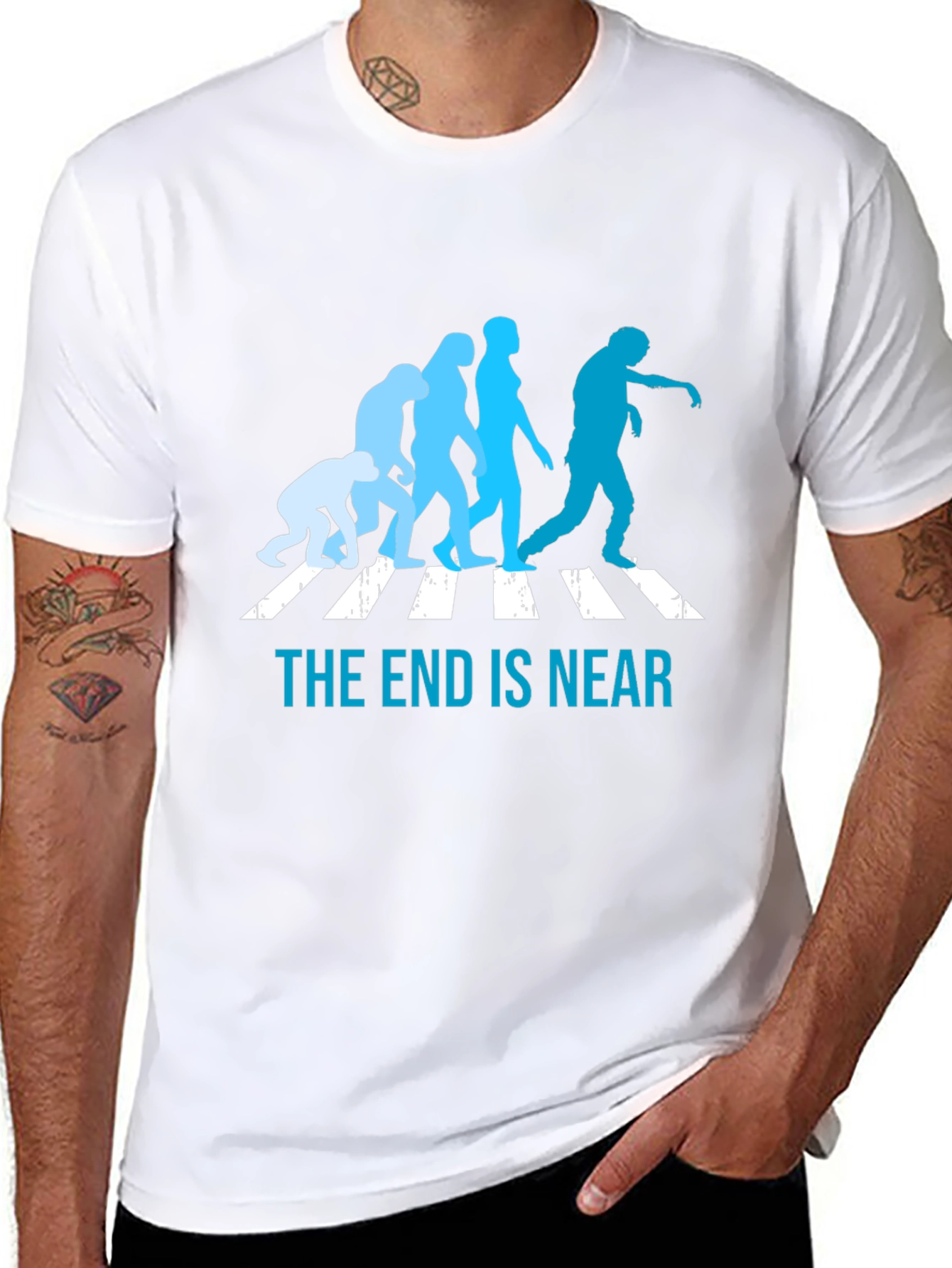 The End is Near Zombie Evolution Graphic Tee