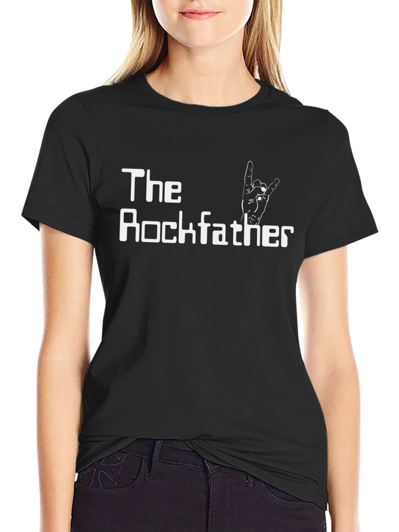 The Rockfather Tee - Classic Black Graphic T-Shirt