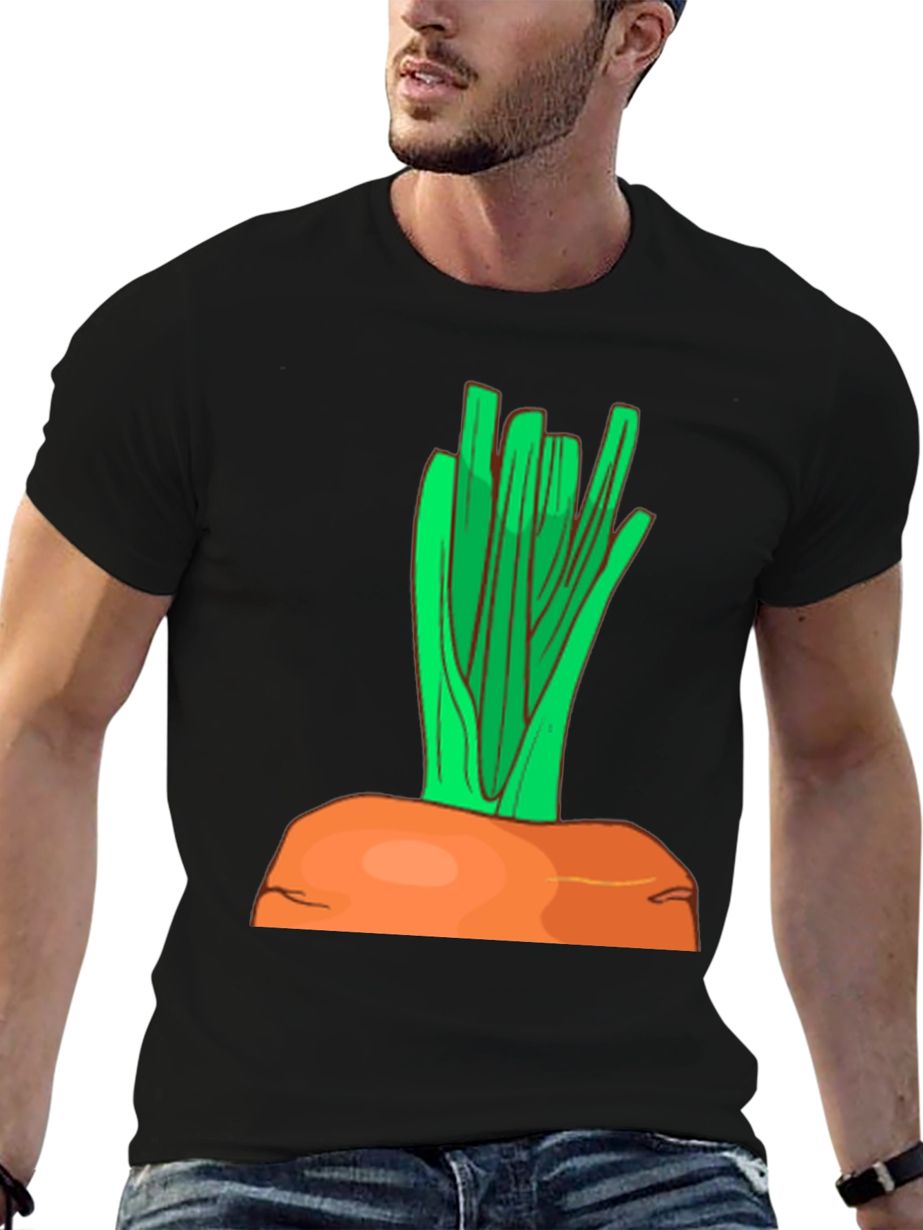 Funny Carrot Graphic T-Shirt - Vegetable Humor Tee