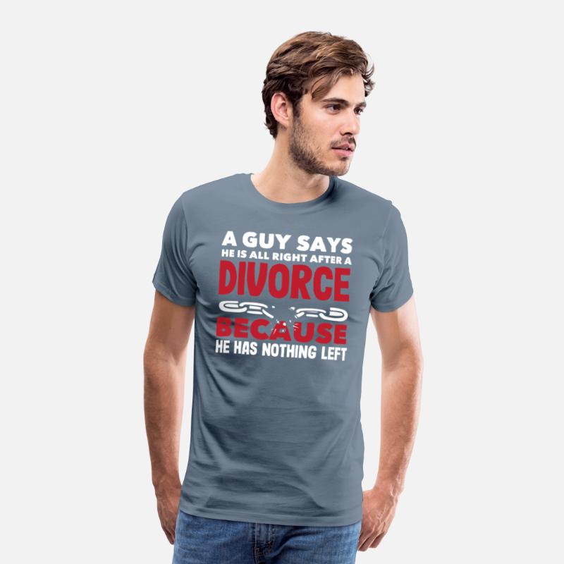 A Guy Says He Is All Right After A Divorce