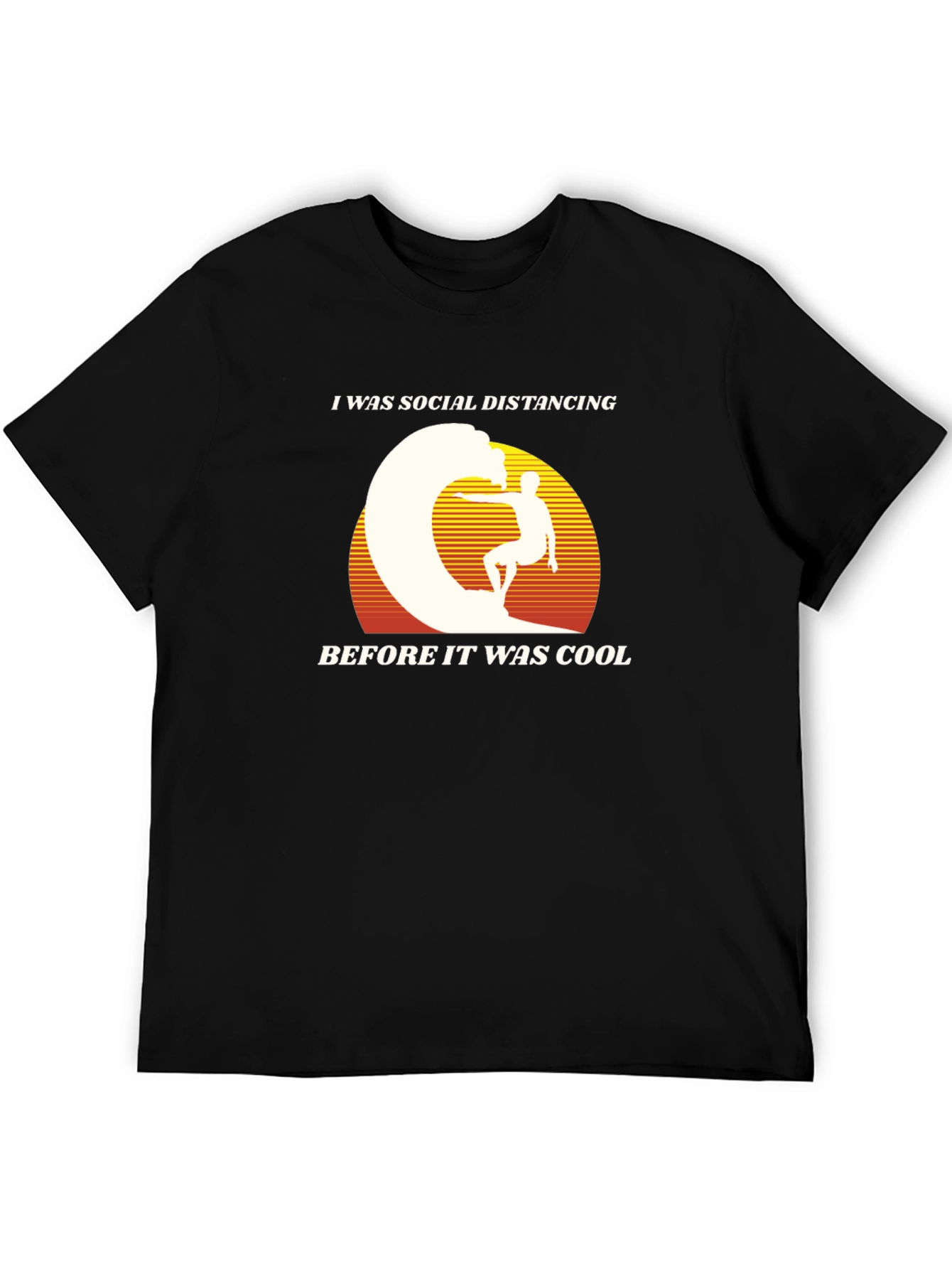 Social Distancing Surfer Graphic Tee - Retro Cool!