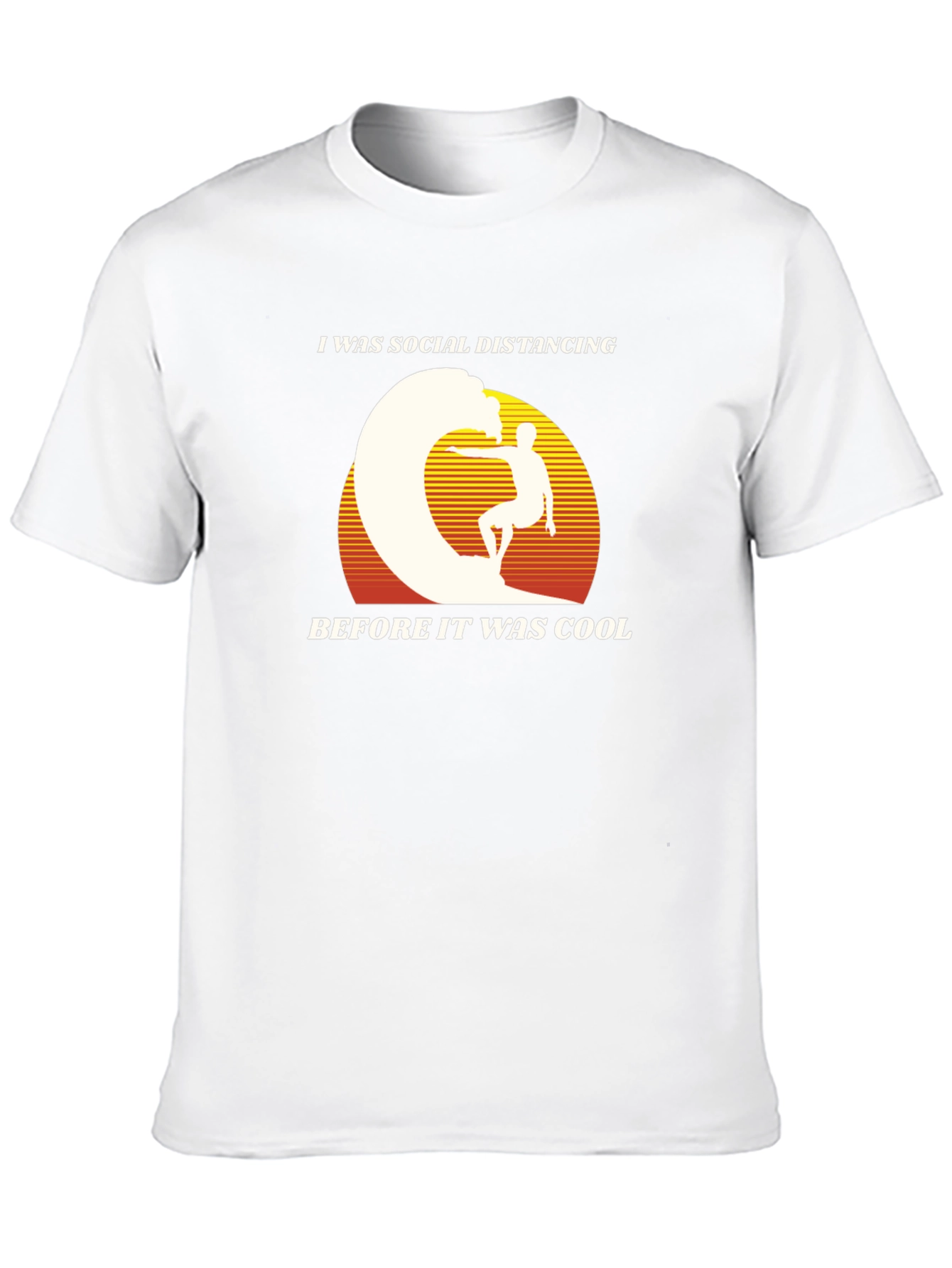 Social Distancing Surfer Graphic Tee - Retro Cool!