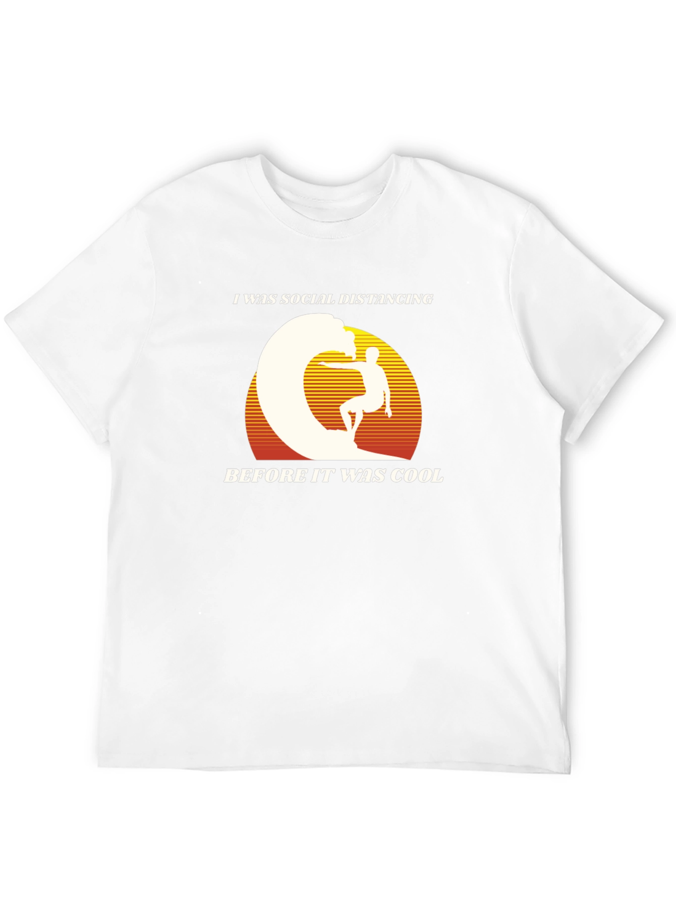 Social Distancing Surfer Graphic Tee - Retro Cool!