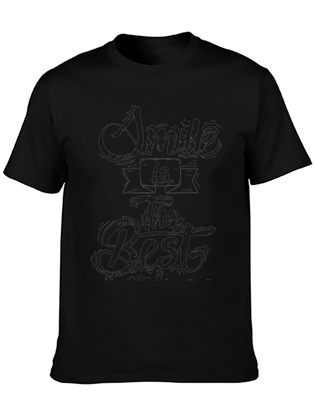 Smile is The Best Black T-Shirt