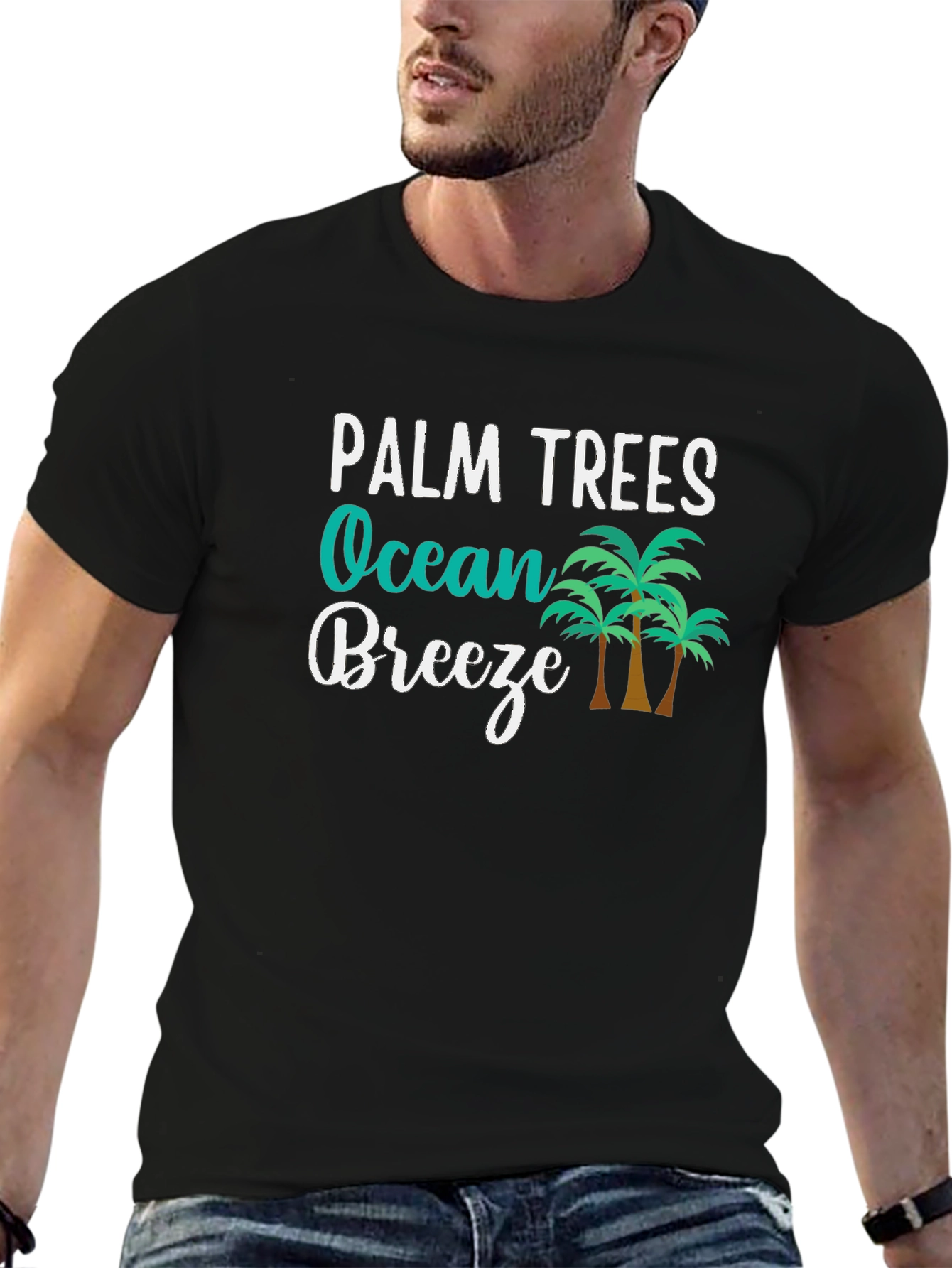 Palm Trees Ocean Breeze Graphic T-Shirt