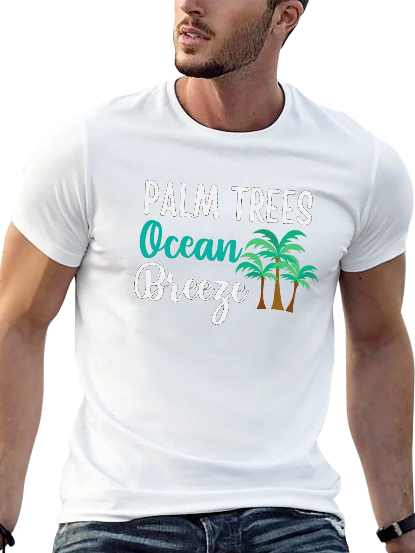 Palm Trees Ocean Breeze Graphic T-Shirt