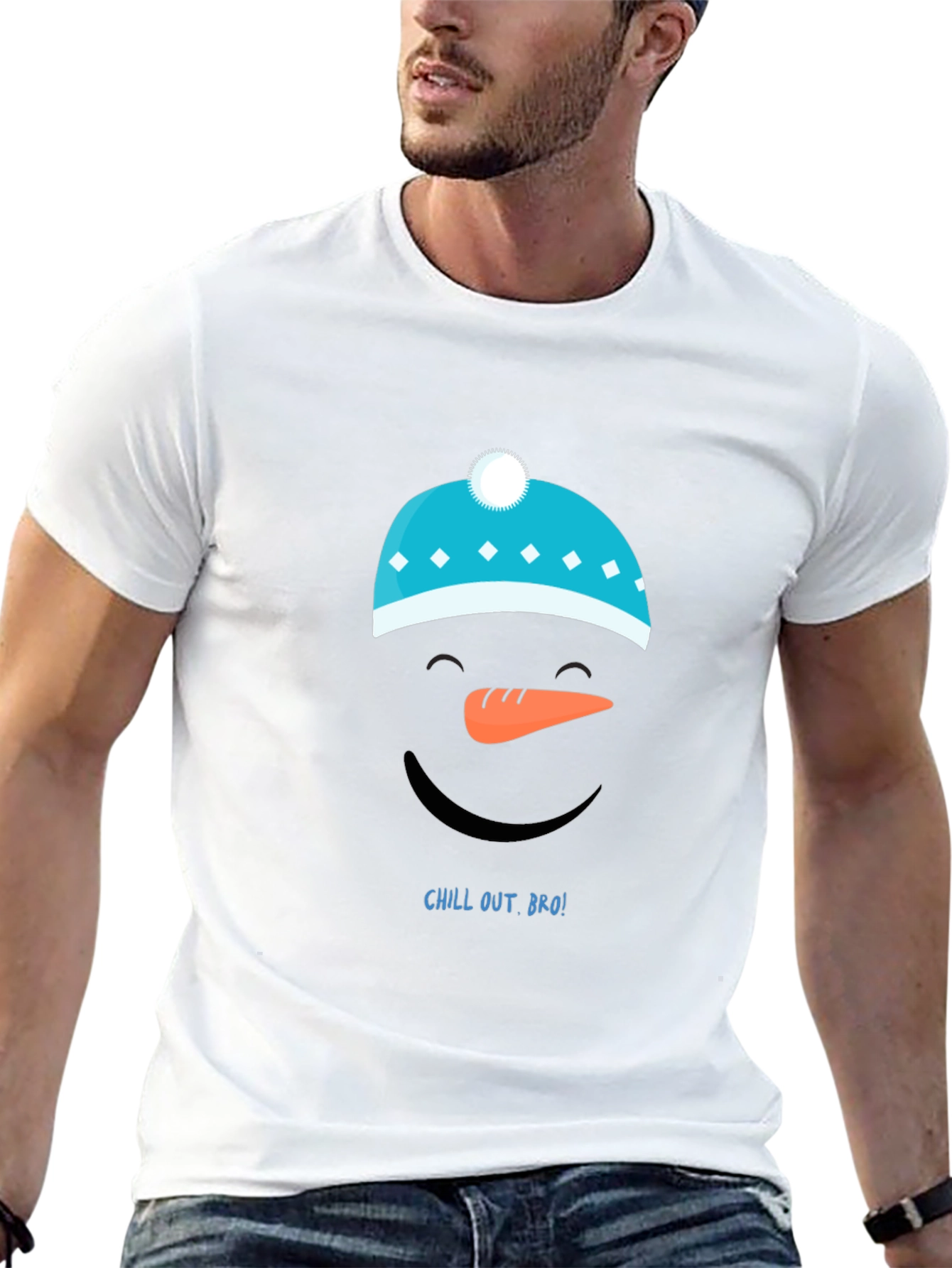 Chill Out Bro! Snowman Graphic Tee